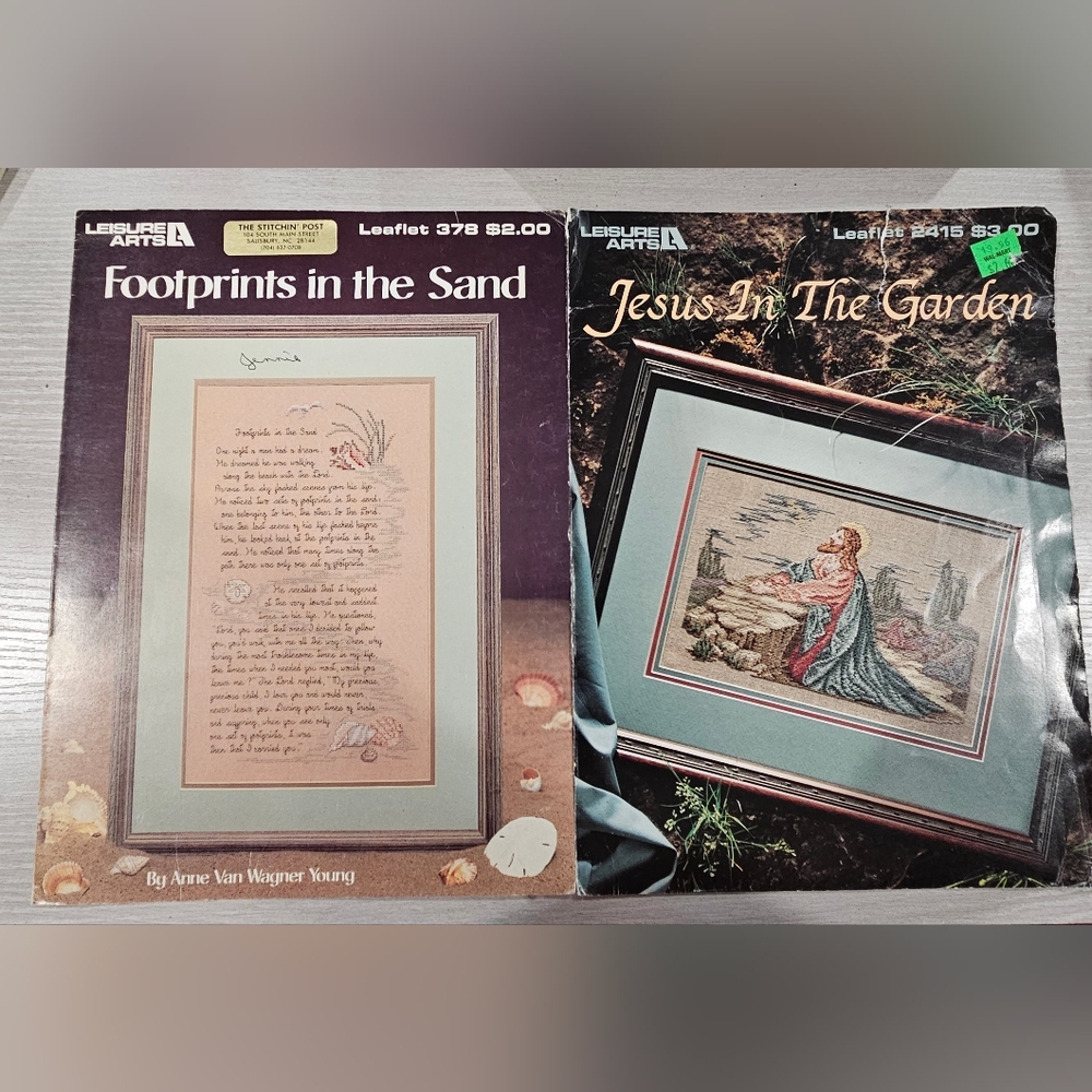 Jesus In The Garden Footprints In The Sand Counted Cross Stitch Charts